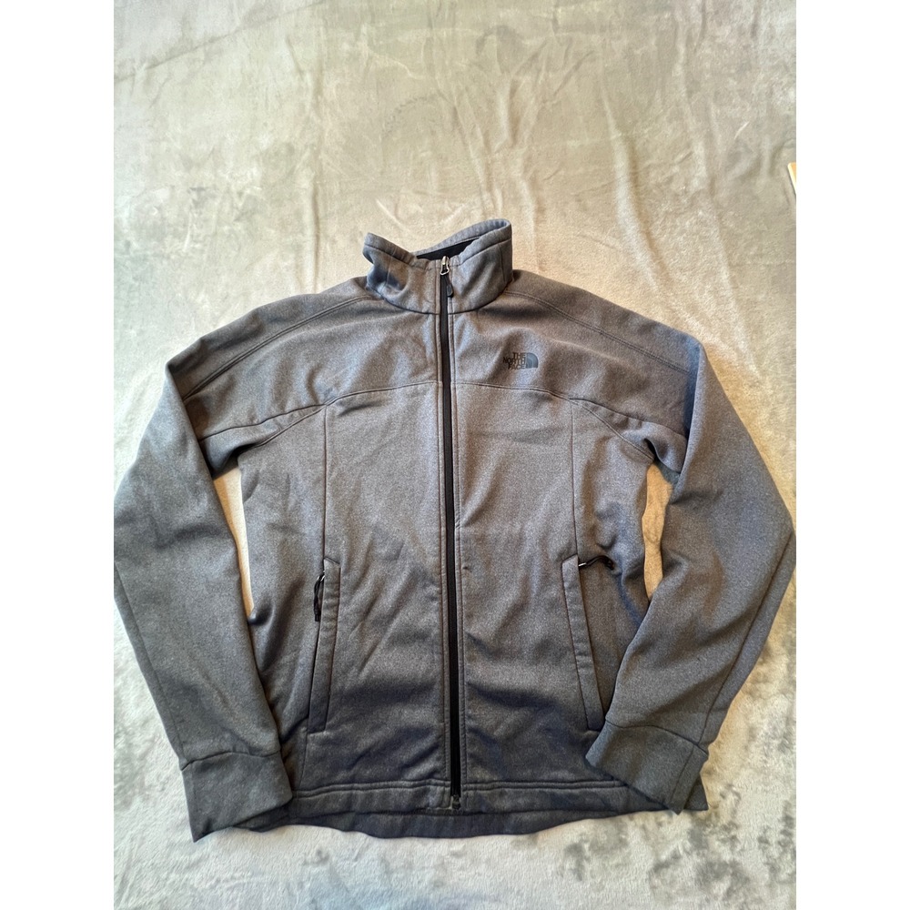 The North Face Jacket Women Medium Heather Gray Full Zip Softshell